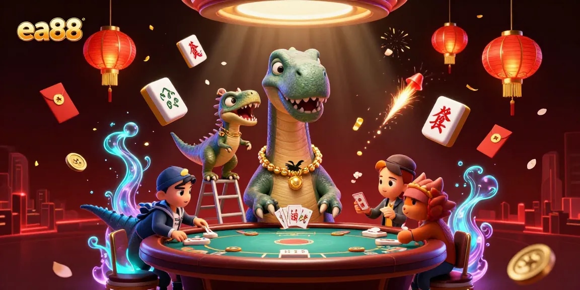 Experience the thrill of ea88 with a vibrant 3D casino scene featuring dynamic gameplay elements.