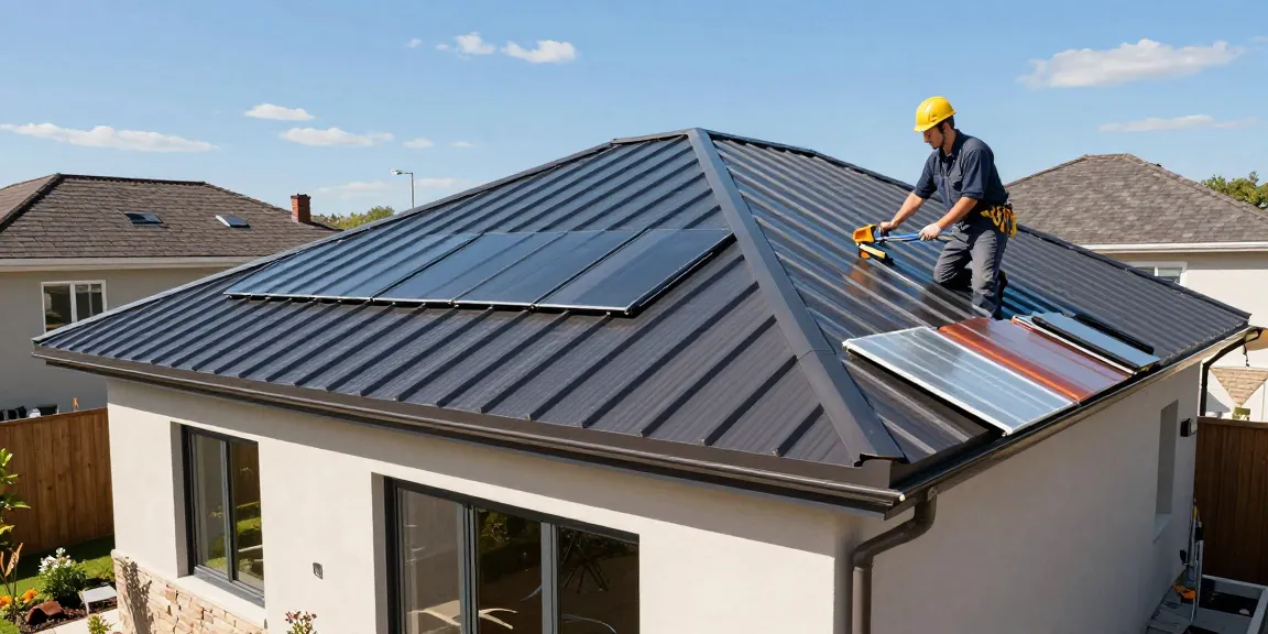 Quality standing seam roof installation process with contractors ensuring durability and energy efficiency.