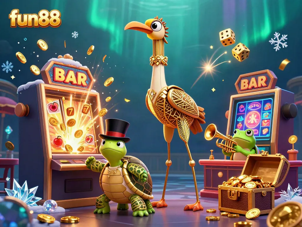 Discover fun88's colorful slot experience with vibrant cartoon characters and game elements.