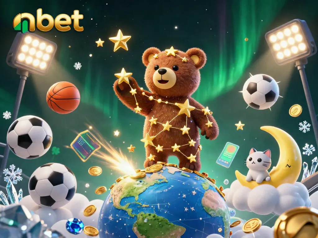 Experience thrilling sports betting with nbet, featuring vibrant cartoon characters and dynamic game elements.