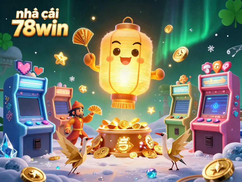 Engage with the exhilarating world of nhà cái 78win through a vibrant casino illustration filled with captivating game elements.