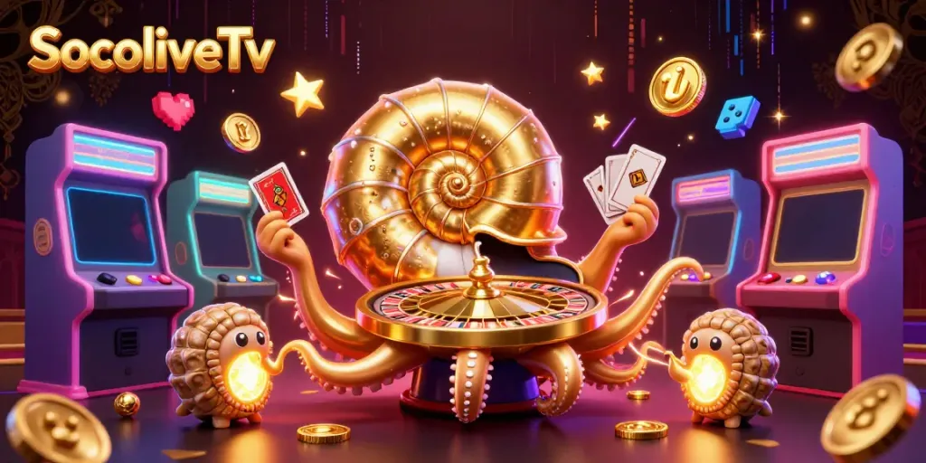 Experience thrilling gameplay with SocoliveTv as ancient nautilus spins the roulette wheel and holds cards.