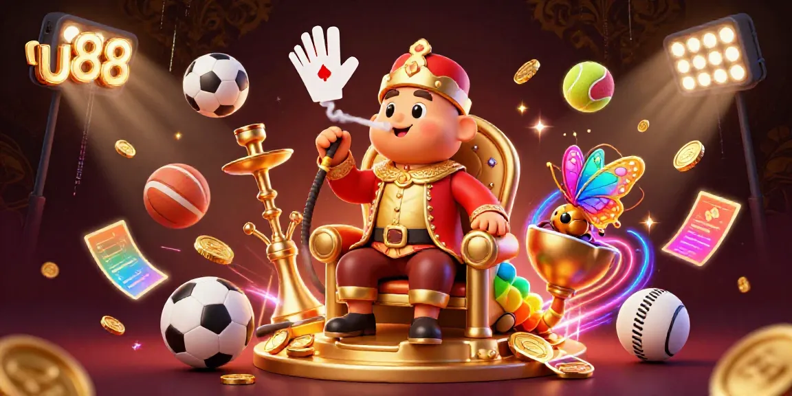 Experience exciting gaming at u88 with vibrant cartoon characters and sports elements!