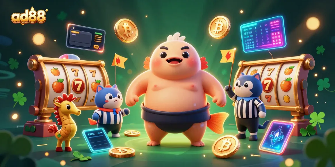 Engage in thrilling gameplay at ad88 with a lively underwater casino filled with crypto elements.