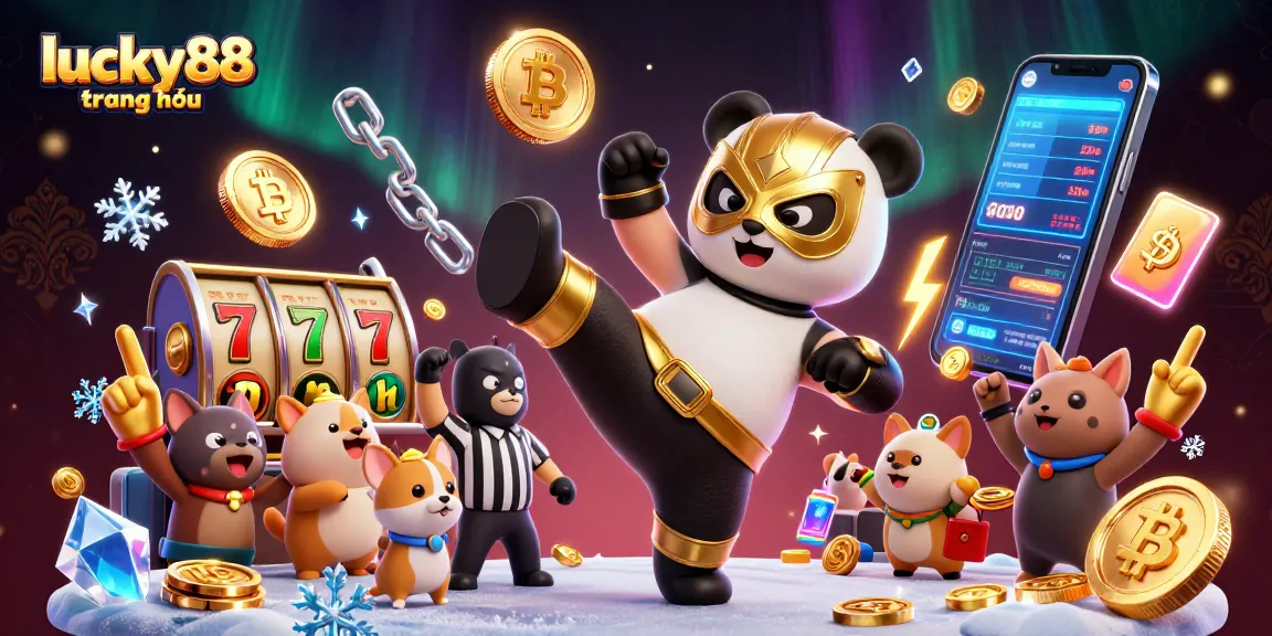 Engage with lucky88 trang chủ by exploring vibrant casino action featuring a wrestling panda and lively game elements.