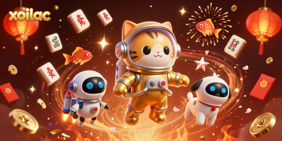 Experience xoilac's thrilling live action with vibrant cards and spinning chips in a festive casino scene.