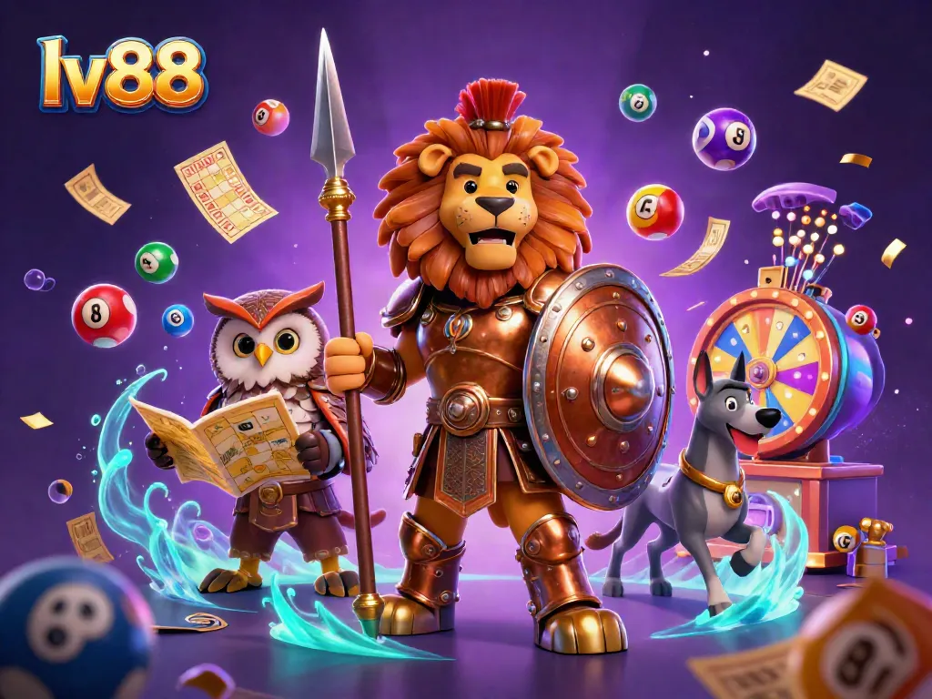Experience thrilling gaming action at lv88 with a vibrant 3D casino scene featuring dynamic elements.