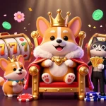 Hit the jackpot with our 3D corgi casino scene featuring games, luck, and rich visuals.