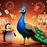 Experience thrilling slots gameplay with uk888, featuring majestic characters and vibrant casino elements.