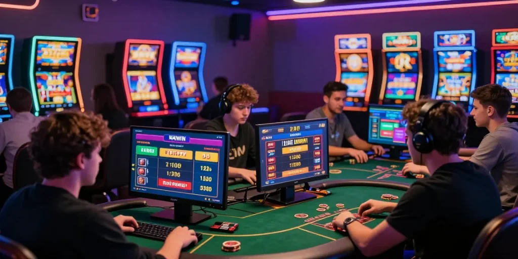 Players engaging in various games on the HAYWIN platform, showcasing an energetic online gaming experience.