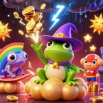 Experience the thrill of hitclub1 with vibrant casino-themed characters and gold coins bursting in action.