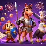 Experience vibrant excitement at UU666 with colorful lottery elements and engaging characters.