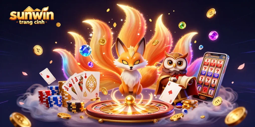 Join the excitement at sunwin trang chính with vibrant casino elements and enchanting characters!