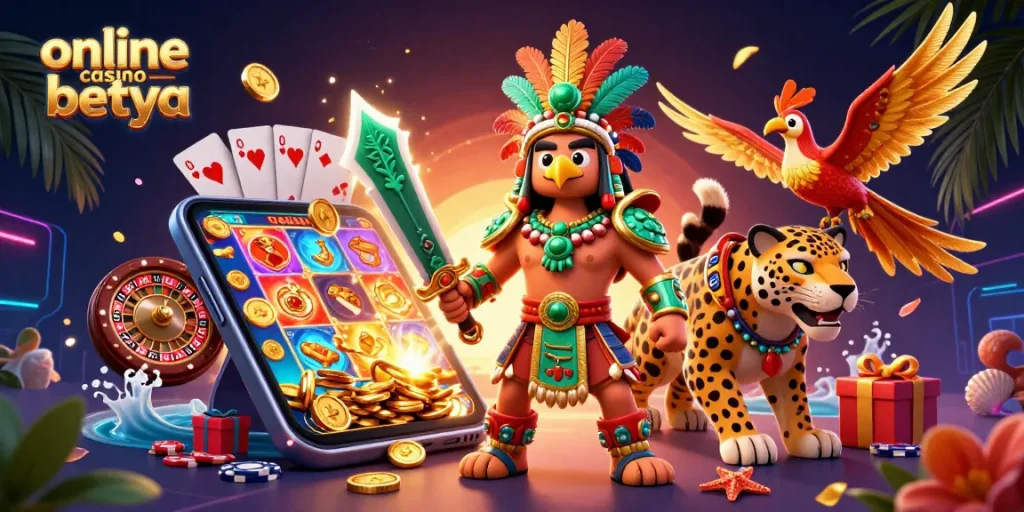 Engage with online casino betya featuring dynamic gaming characters and casino elements.