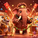Experience the lively atmosphere of uu88ax casino with characters enjoying fun gaming moments.