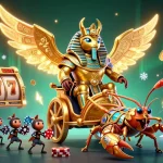 Join the excitement at playtime-1 with a spectacular chariot race of golden beetles and glowing coins.