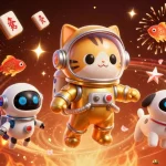 Experience xoilac's thrilling live action with vibrant cards and spinning chips in a festive casino scene.