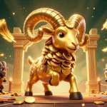 Experience thrilling action with 7mcn voto as the charging golden ram and colorful casino elements come to life.