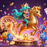Win big at instant payout casino Australia with a 3D cartoon adventure featuring enchanting characters and vibrant casino elements.