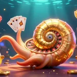 Experience thrilling casino gameplay with mb66 in a vibrant underwater scene featuring a giant roulette nautilus.