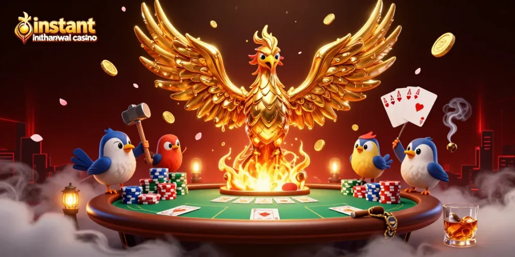 Experience fast winnings at an instant withdrawal casino, featuring poker action and golden rewards.