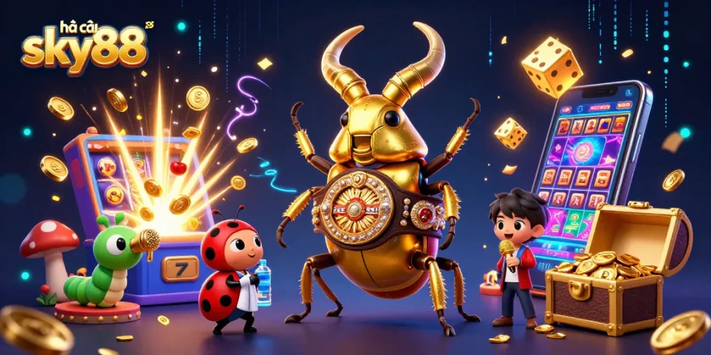 Experience the excitement at nhà cái sky88 with vibrant online casino gameplay bursting with gold and jackpots.