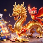 Experience thrilling wins with link tx88 featuring a golden dragon and vibrant casino elements.